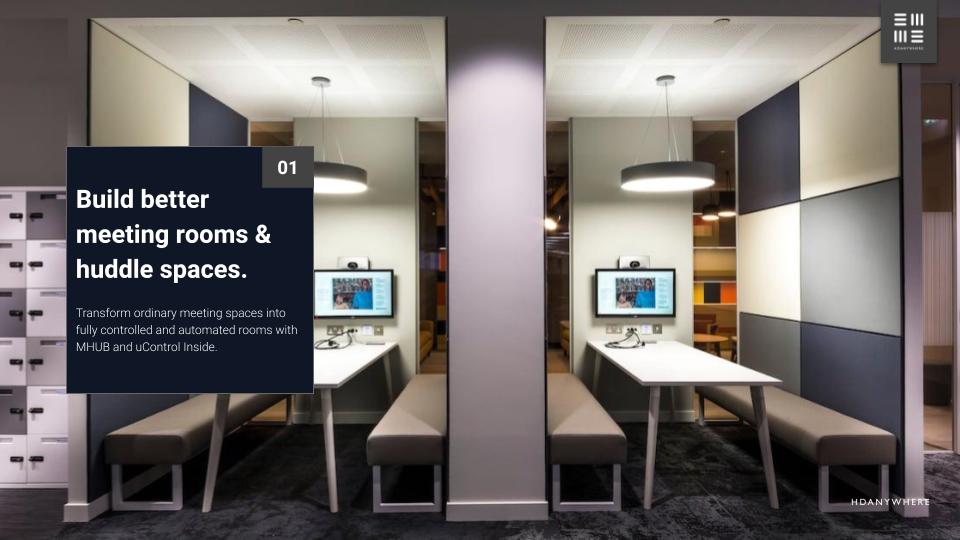 MHUB for meeting rooms and huddle spaces