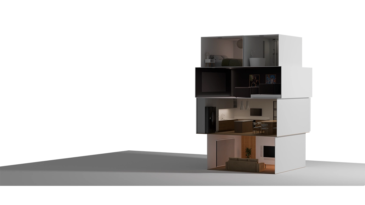 everyday smart home with all lights off