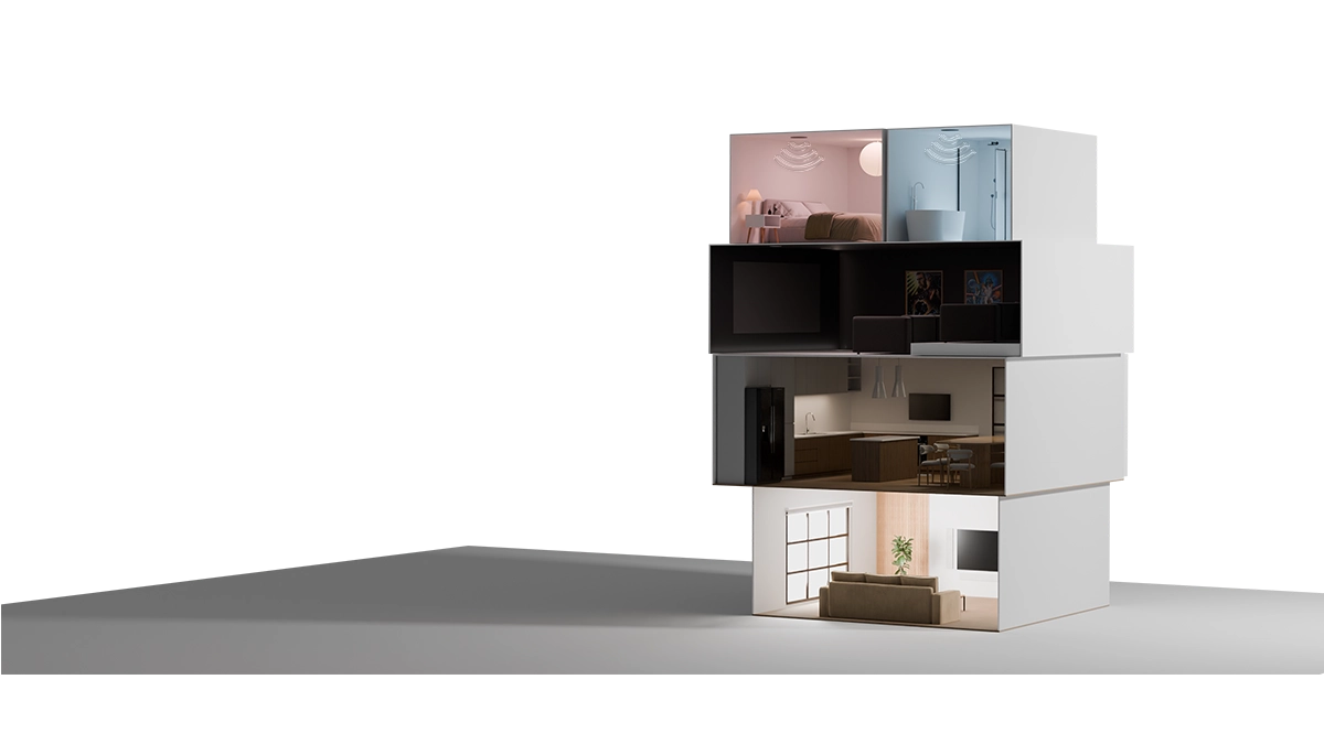 everyday smart home with music playing