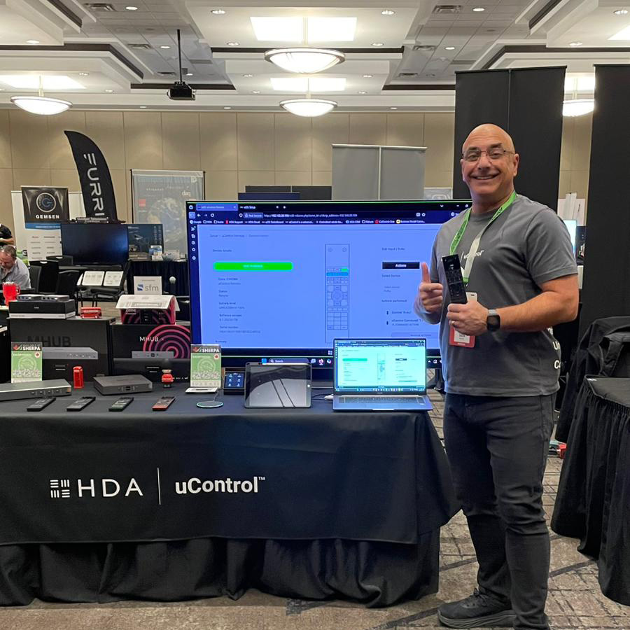 Justin talking to visitors at CEDIA Tech Summit in Canada