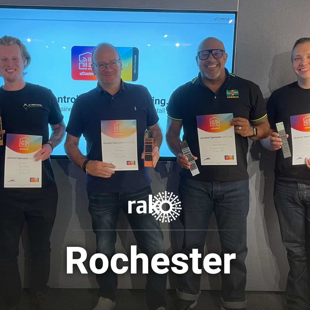 Justin Fothergill, training at HDA awarding new uControl Specialists with their certificate of completion in Malvern, St Neots and Rochester, UK